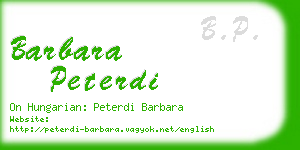 barbara peterdi business card